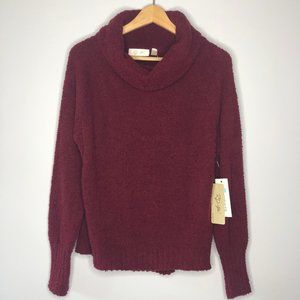 Rd Style Cowl neck pullover burgundy-NWT- M